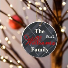 Family Name Ceramic Ornament